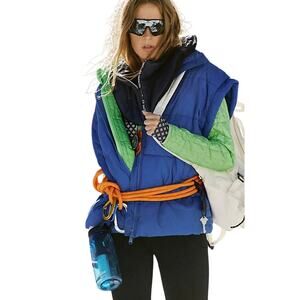 Free People Movement White Out Neck Warmer Navy NWT